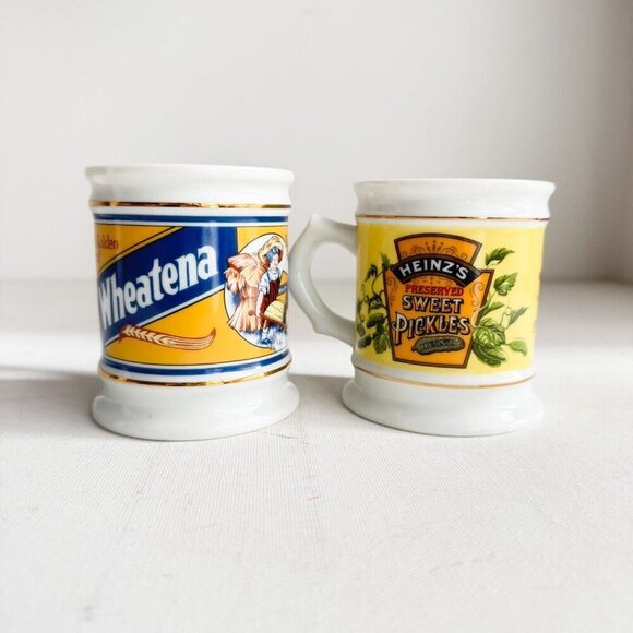 Vintage The Corner Store Mugs Set of 2 Wheatena and Heinz's Sweet Pickles - Picture 2 of 11